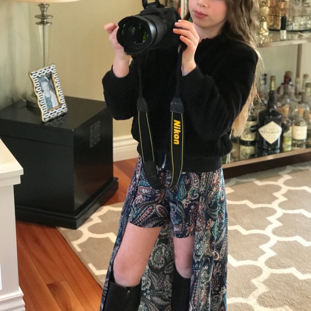 High low skirted romper Girls